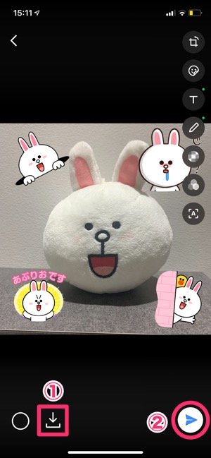 Lineで写真 動画にスタンプや絵文字を貼って加工する方法 Iphone Android アプリオ