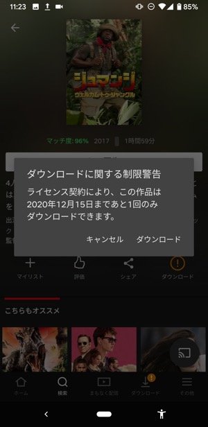 Netflix　ダウンロードできない　回数制限