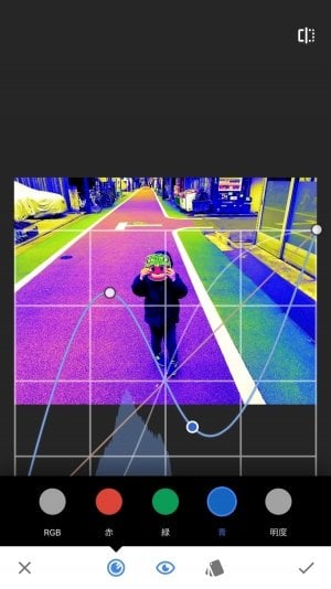 Snapseed：カーブ機能