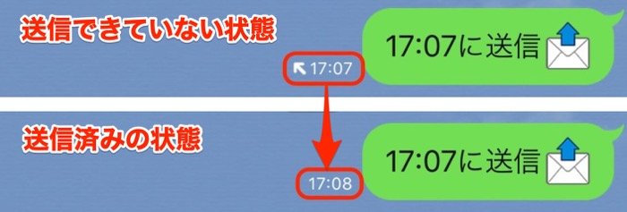 メッセージが送れていなかった場合