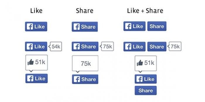 Facebook ボタン新デザイン Facebook ボタン新デザイン