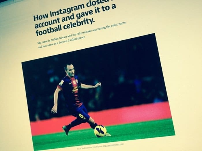 How Instagram closed my account and gave it to a football celebrity.