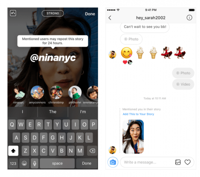 インスタグラム　ストーリーズ　リポスト