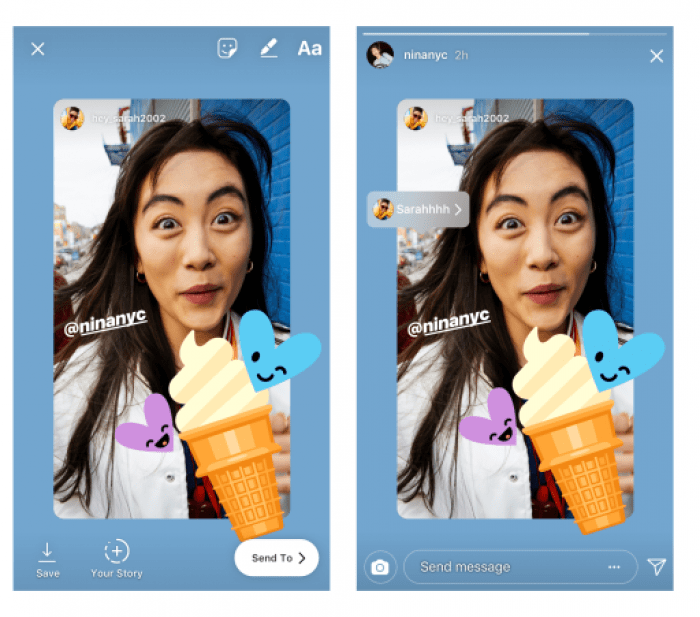 インスタグラム　ストーリーズ　リポスト