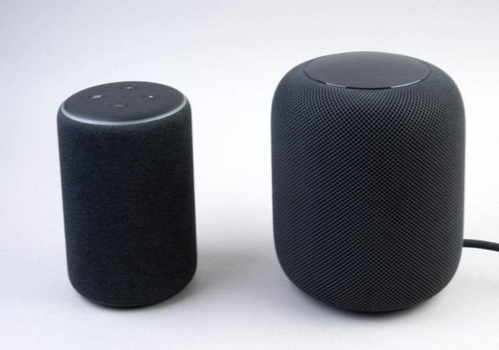 Apple  POD ／スマートスピーカー グレー 円筒形 アップル、Siriを搭載した円筒形のスマートスピーカー「HomePod