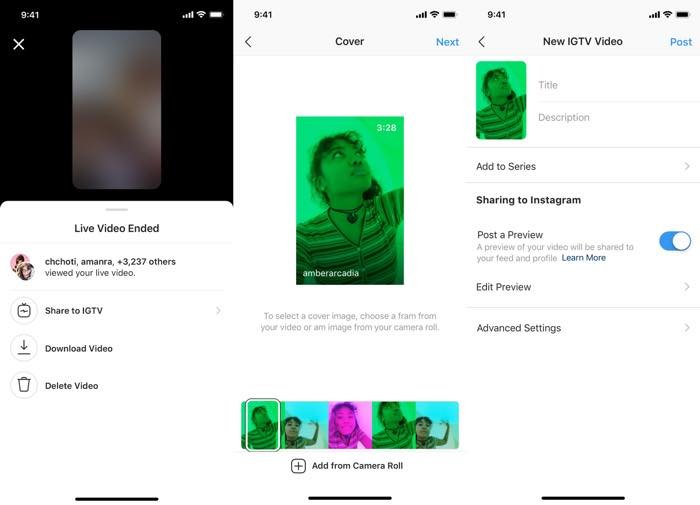 インスタライブ IGTV