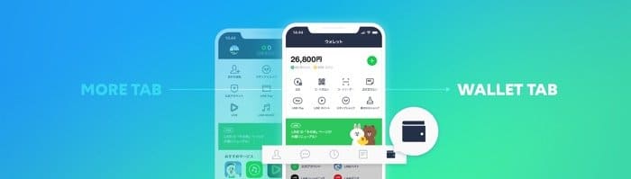 LINE：「その他」タブが「ウォレット」タブに