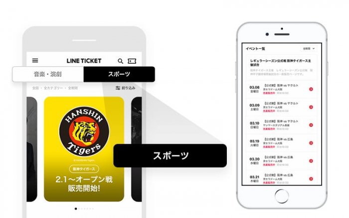 LINEチケット スポーツ プロ野球 Jリーグ