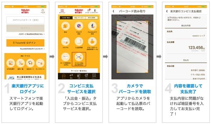 楽天銀行コンビニ支払サービス　1