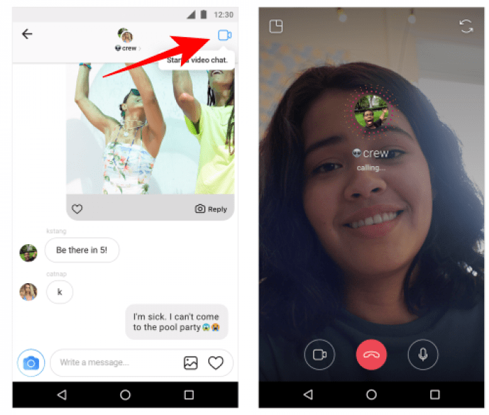 【インスタグラム】ダイレクト（DM）でビデオ通話が可能に、最大4人のグループまで