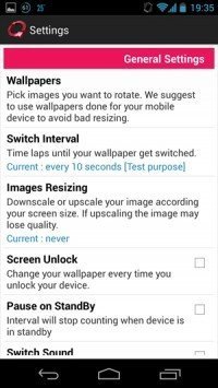 Advanced Wallpaper Switcher 壁紙を最小10秒の間隔でスライドショー風に自動切替できるアプリ Android アプリオ