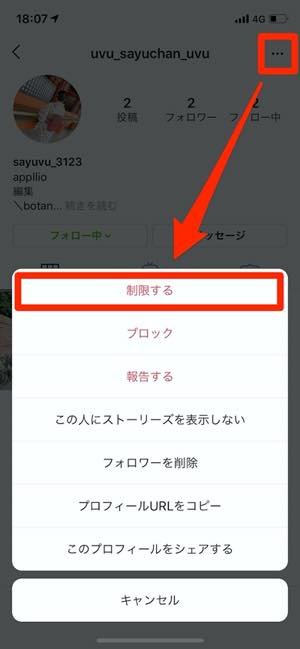 DMブロックやオンラインマークの非表示なら「アカウントの制限」も有効