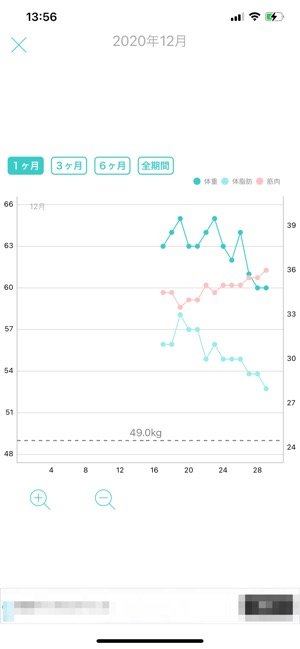 グラフのみの表示にも切り替えられる