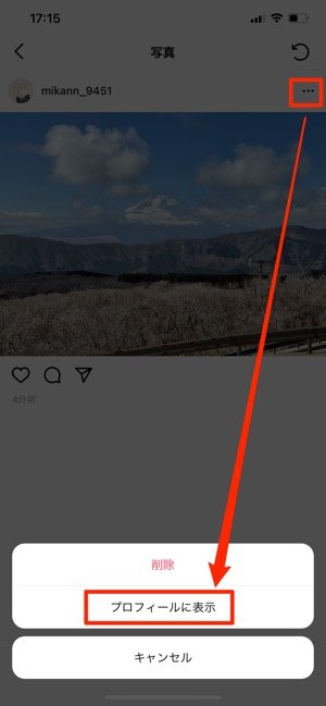 プロフィールに表示する プロフィールに表示する