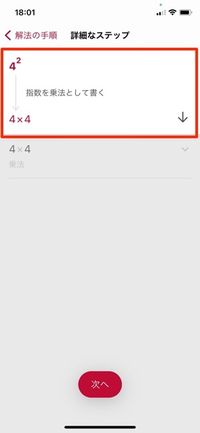より詳細な解法手順が表示される