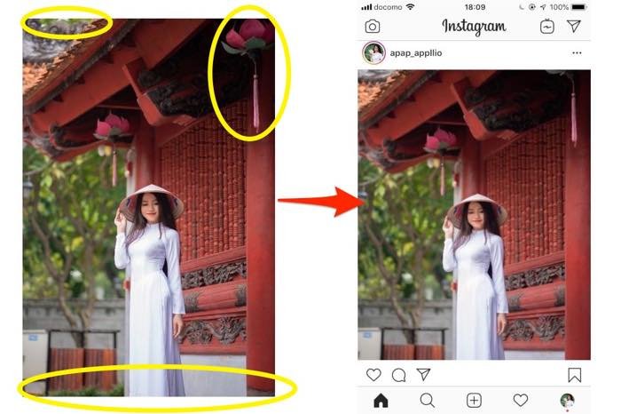 インスタグラム 投稿に適した写真のサイズとは 余白を利用した投稿テクも アプリオ インスタグラム 投稿に適した写真のサイズとは 余白を利用した投稿テクも アプリオ