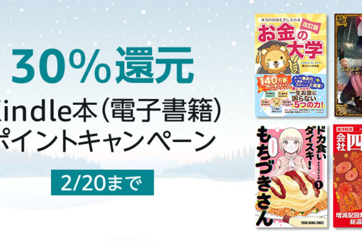 Kindleストア、30％還元の「Kindle本ポイントキャンペーン」を