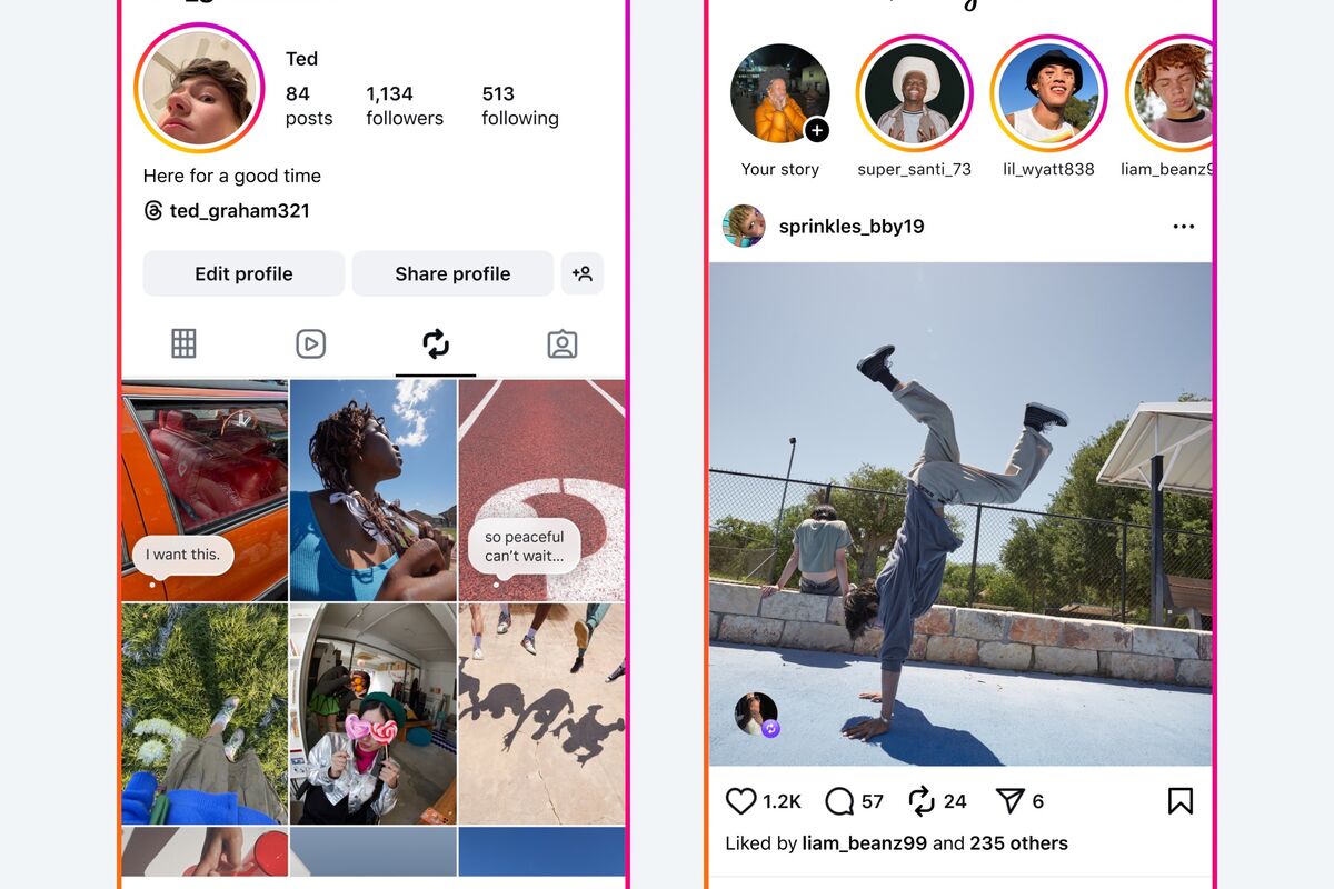 インスタグラム、ついに「リポスト」機能を追加 フィード投稿・リール 
