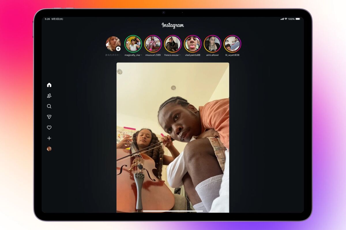 ついにiPad版Instagramが正式リリース 大画面に最適化した設計に story様取iPad
