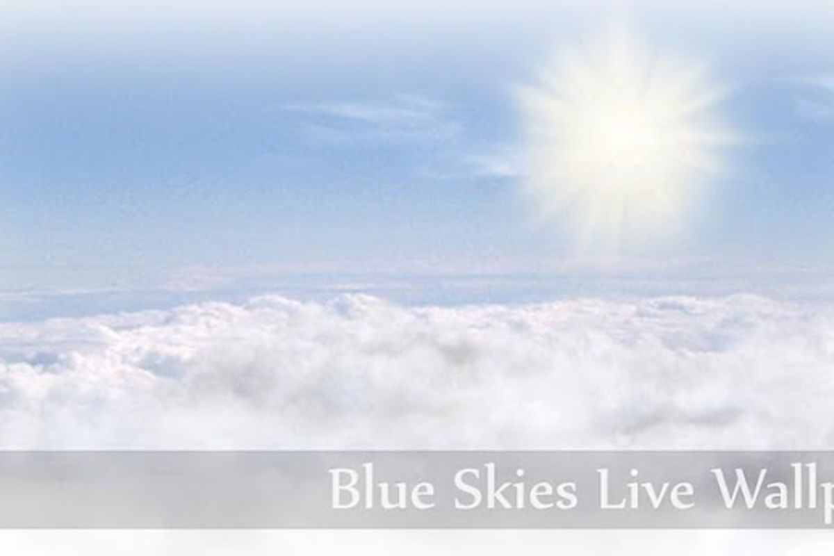 アプリ「Blue Skies Live Wallpaper」空を飛ぶ壁紙 Android アプリオ