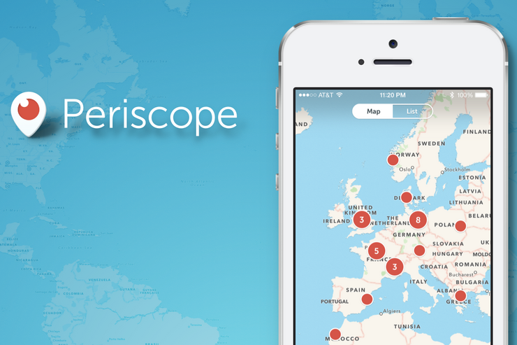 Twitterのライブ動画配信アプリ「Periscope」が日本語化、マップから探す機能も追加