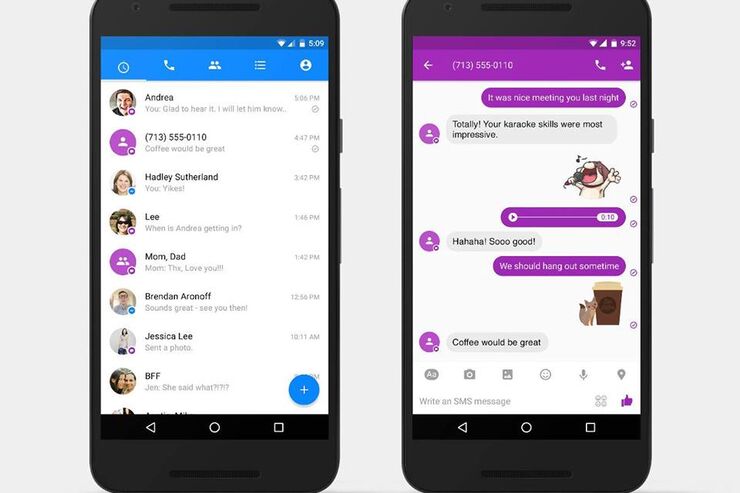 「Facebookメッセンジャー」アプリでSMSの送受信が可能に