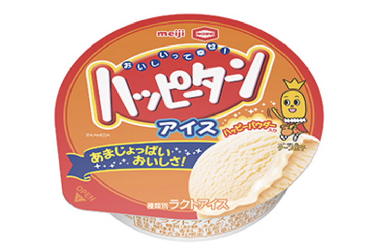 あまじょっぱい濃厚な味？　「ハッピーターンアイス」が発売