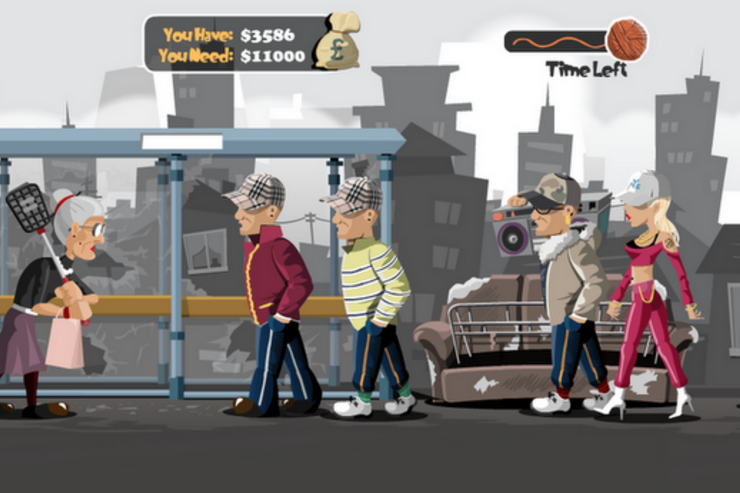 ゲーム「Angry Gran」無表情な老婆が通行人から金を巻き上げるアクションゲーム #Android