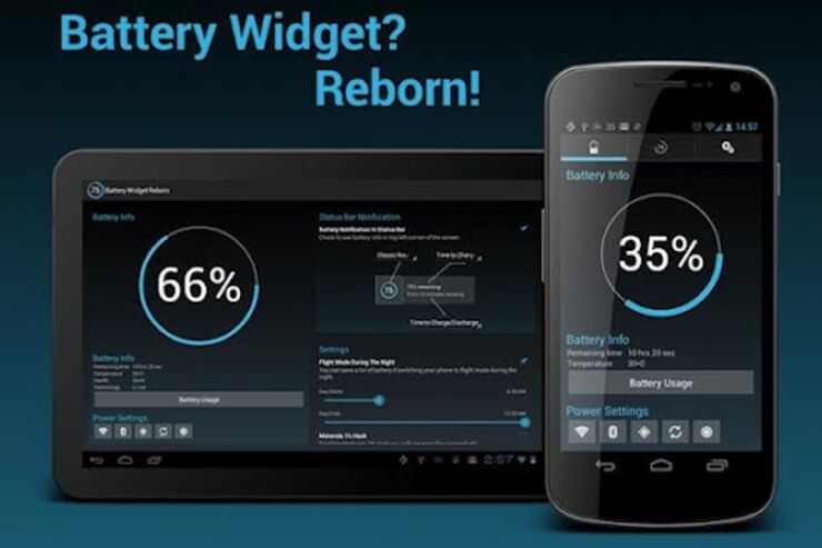 アプリ「Battery Widget? Reborn! (BETA)」ICSに最適化されたシンプルで美しいバッテリーウィジェット #Android