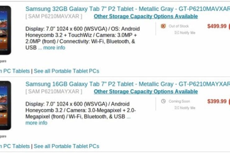 「Galaxy Tab 7.0 Plus」の事前予約開始、価格は399ドルから