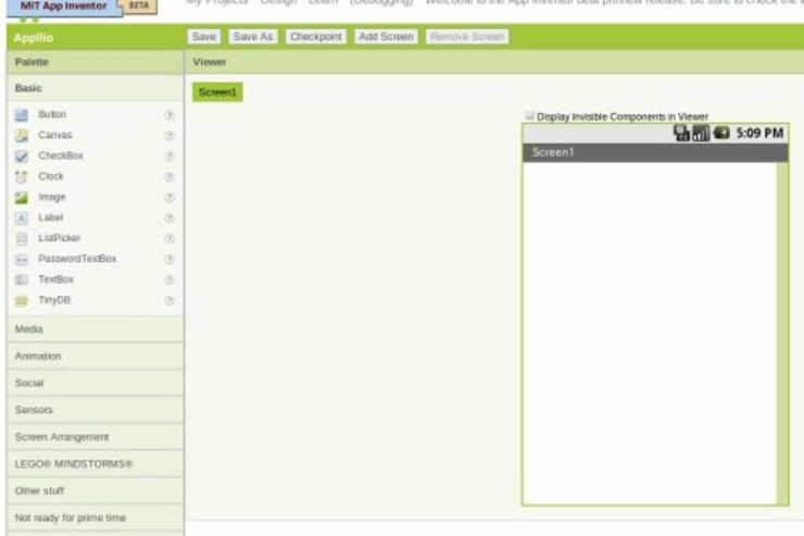 Androidアプリの開発ツール「App Inventor」のオープンβ版が始動、Googleのアカウントで利用できる