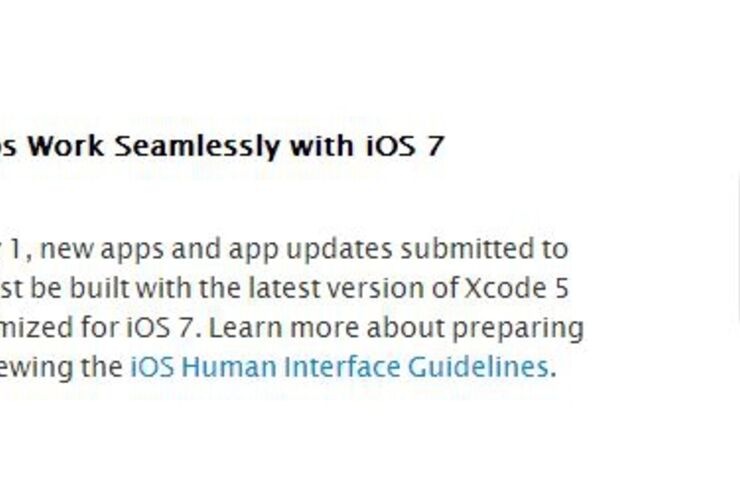 iOS向けアプリ、Xcode 5最新版の使用とiOS 7の最適化が必須に―2014年2月1日以降