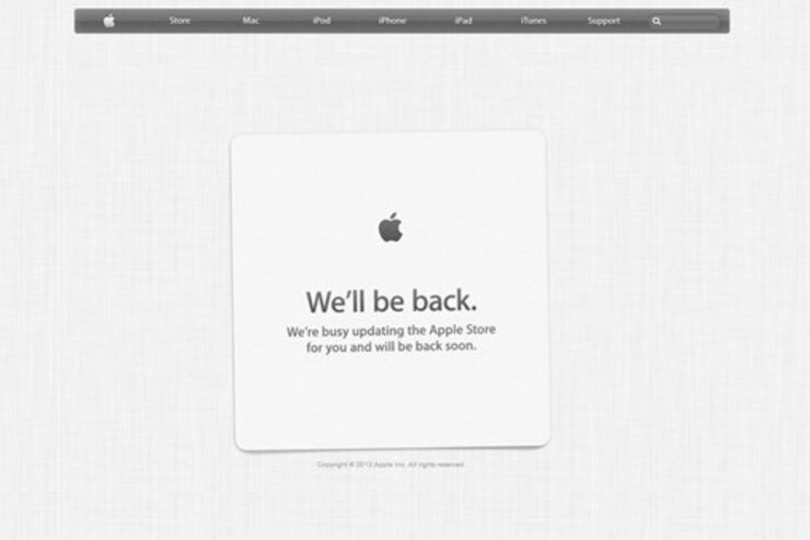 【速報】「We'll be back.」アップルストアが準備中に、WWDC 2013で発表される新製品に期待 #WWDC2013