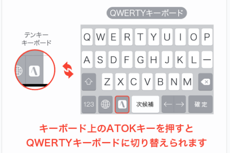 iOS版ATOK、ついにQWERTYキーボード追加　入力中の文字列も見やすい位置に