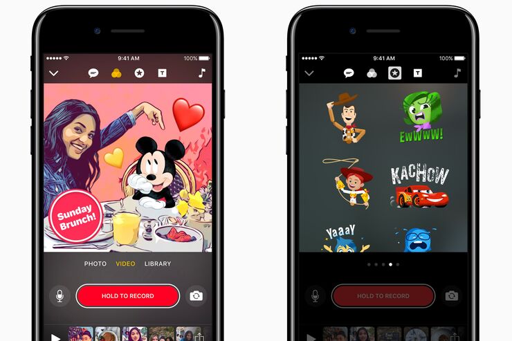 アップル純正の動画編集アプリ「Clips」、ディズニーやピクサーのキャラクターが利用可能に