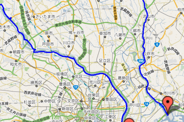 アプリ「東京近郊のサイクリングロードビューアα」サイクリング用地図アプリ #Android