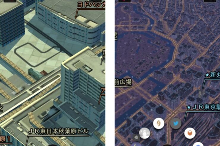 ドコモが「3D地図」のiPhoneアプリをリリース、街づくりシミュレーションゲームのような画面は見ていて面白い
