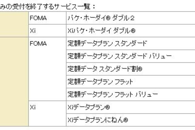 ドコモが9つの料金プランの新規受付終了