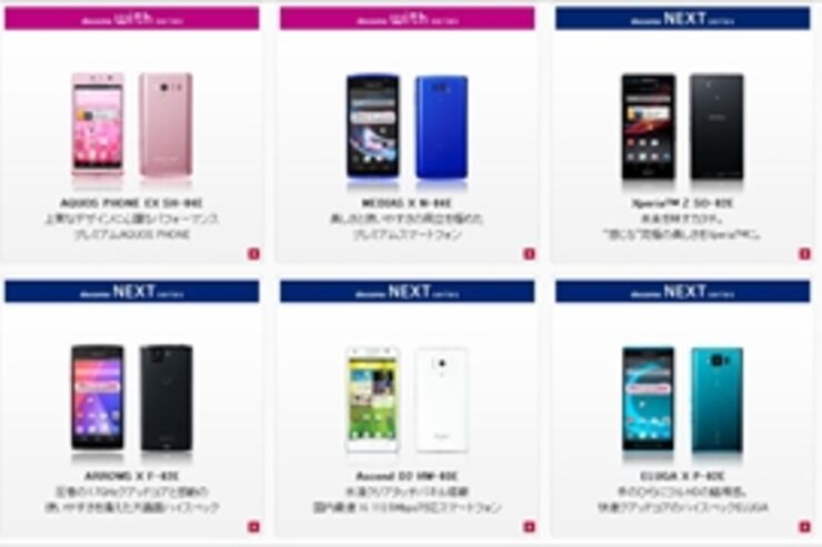 ドコモ スマホ2013年春モデル 人気ランキング 2013.4.6