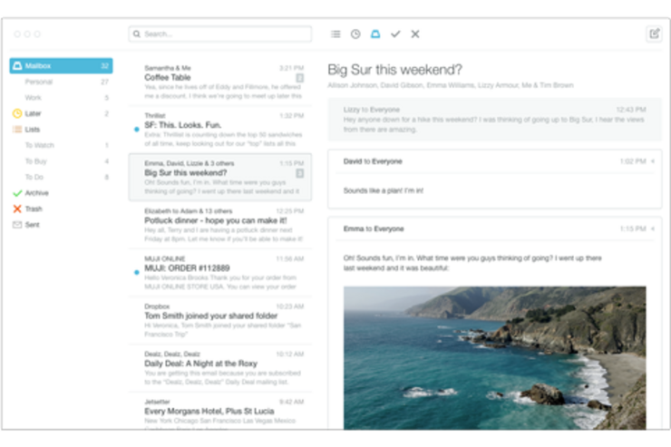 人気メールアプリ「Mailbox」のMac版がリリースへ　ベータ版登録開始