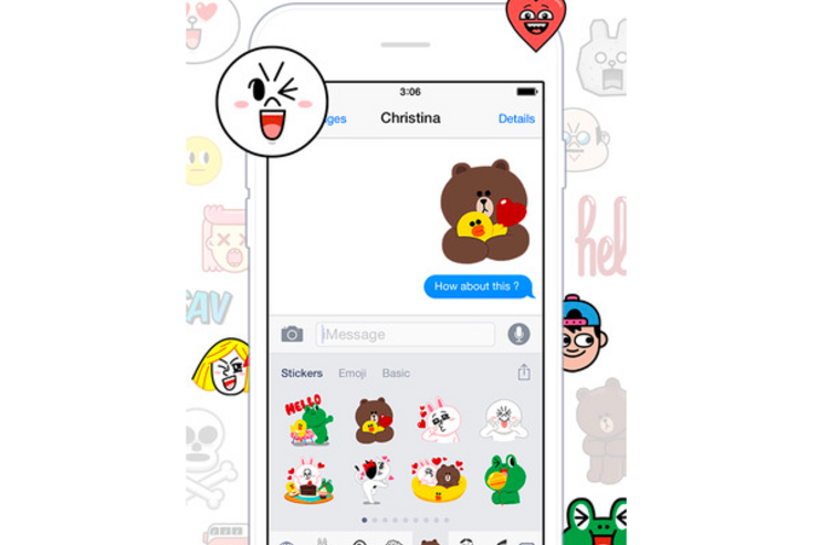 LINEが海外向けに「Emoji Keyboard by LINE」をリリース、iPhoneのキーボードでスタンプや絵文字が利用可能に