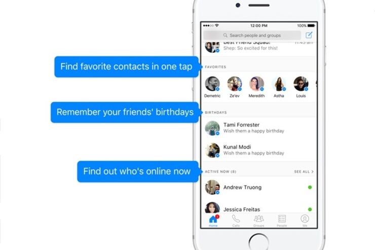 Facebookメッセンジャーのホーム画面が刷新、絵文字も大量追加