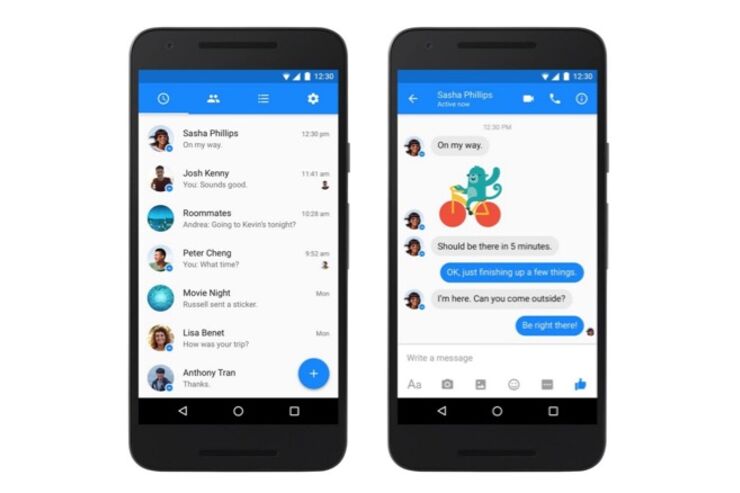 ちょっとカッコイイ、Android版「Facebook Messenger」がデザイン変更