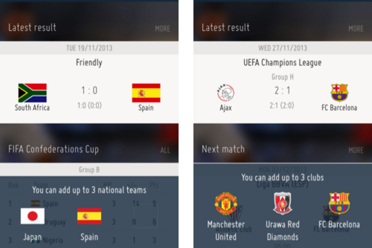 FIFA公式アプリの情報量がスゴい、日本代表からバルサの試合まで幅広くカバー