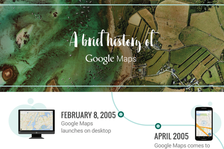 Googleマップが生誕10周年、これまでの軌跡を振り返る年表も公開