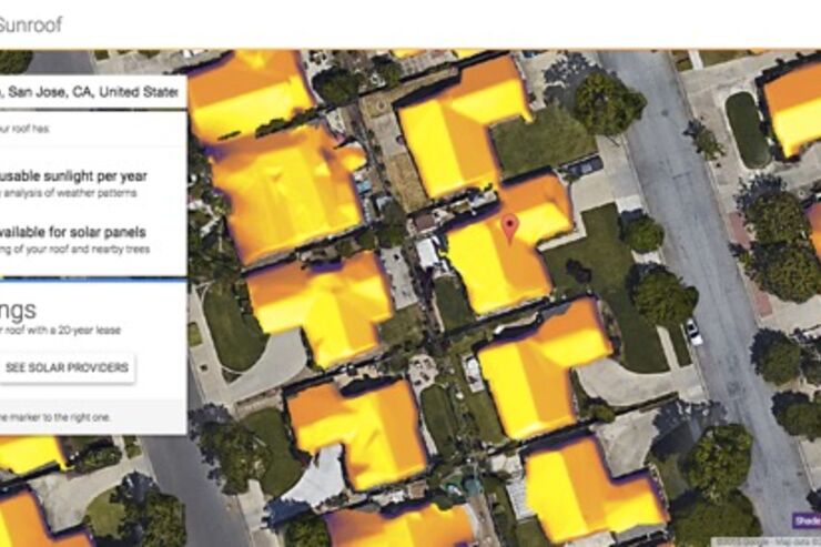 Googleマップで自宅ソーラーパネル設置時に節約できる金額を表示する「Project Sunroof」が公開　太陽光発電を促進