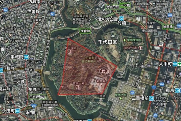 東京5地点にGoogleのニューヨーク無料Wi-Fiサービスエリアを当てはめてみた