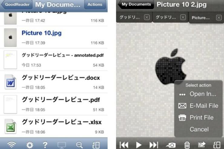 PDFファイルの閲覧に強いファイラーアプリ「GoodReader」 #iPhone