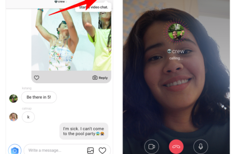 【インスタグラム】ダイレクト（DM）でビデオ通話が可能に、最大4人のグループまで