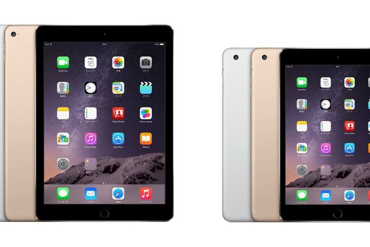 ドコモ・au・ソフトバンク、「iPad Air 2」「iPad mini 3」を10月下旬より発売